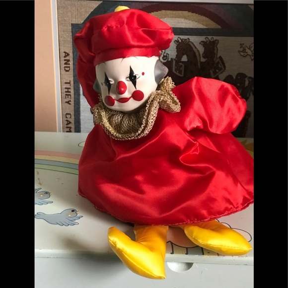 Rare Vintage Victorian Porcelain Moving Musical Clown - Picture 2 of 8